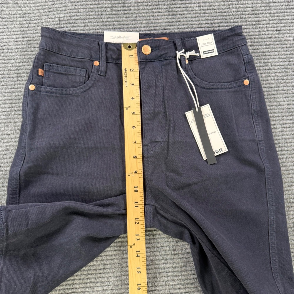 NEW Judy Blue Navy High Waist Tummy Control Denim Shorts Womens Large JB150270 - Picture 16 of 16